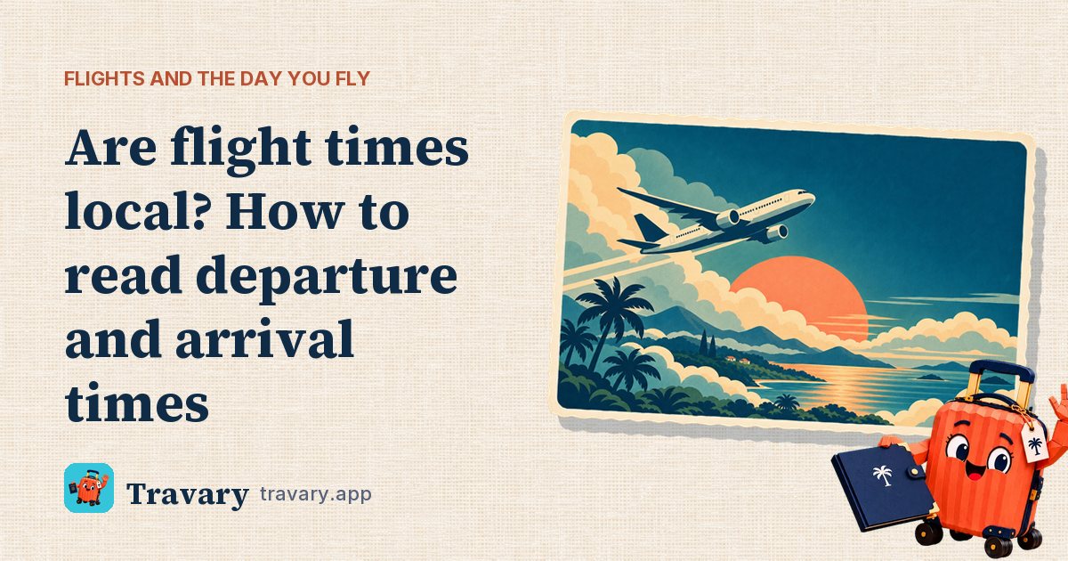 Are Flight Times Local? How to Read Your Flight Times