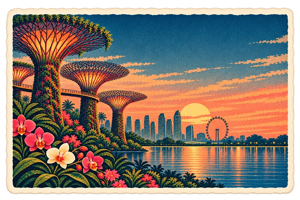 Is arrival time when the plane lands?: Travary postcard art